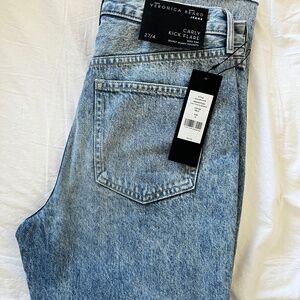 Women Veronica Beard Jeans 27 Carly Kick Flare Rigid